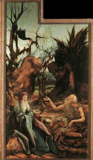 Matthias  Grunewald Sts Paul and Antony in the Desert oil painting picture